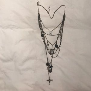 Free People Long layered festival necklace
